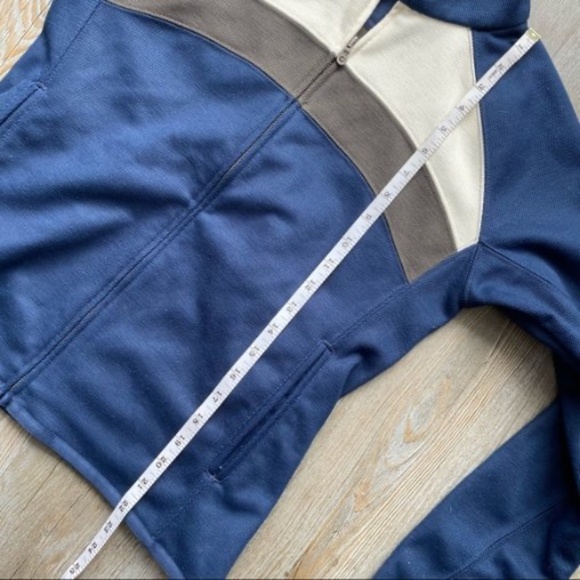 MEC Vintage | Made in Canada Women's Navy Ivory Grey Jacket Sweater - Sm… - Picture 5 of 7